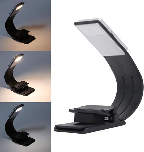 Bookmark Clip Reading Light, Dimmable Light with 3 Color Modes for Night Readers, Lightweight Design, USB Rechargeable in Kuwait