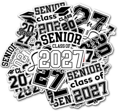15 PCS Class of 2027 Stickers, Class of 2027 Decorations, Graduation 2027, 2027 Senior- Stickers for Laptop Water Bottle Phone Car Window Helmet (3 inch) in Kuwait