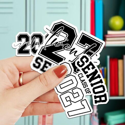 15 PCS Class of 2027 Stickers, Class of 2027 Decorations, Graduation 2027, 2027 Senior- Stickers for Laptop Water Bottle Phone Car Window Helmet (3 inch) in Kuwait