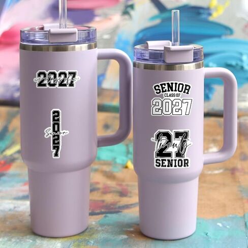 15 PCS Class of 2027 Stickers, Class of 2027 Decorations, Graduation 2027, 2027 Senior- Stickers for Laptop Water Bottle Phone Car Window Helmet (3 inch) in Kuwait