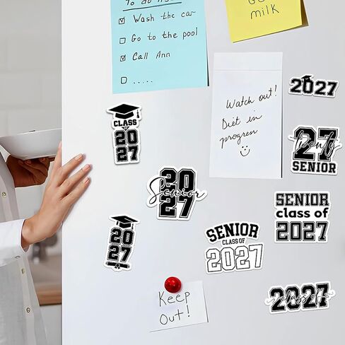 15 PCS Class of 2027 Stickers, Class of 2027 Decorations, Graduation 2027, 2027 Senior- Stickers for Laptop Water Bottle Phone Car Window Helmet (3 inch) in Kuwait
