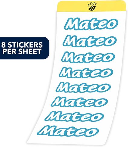 Custom Name Stickers, Waterproof Personalized Daycare Name Labels in Kuwait