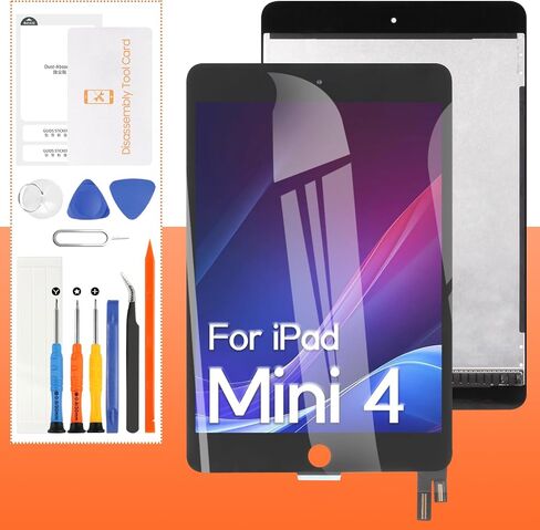 for iPad mini 4 2015 Screen Replacement A1538 A1550 LCD Display Touch Screen Digitizer Full Assembly,with Tools(White) in Kuwait