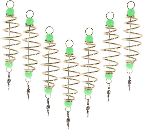 Kisangel 24pcs Spring Fishing Bait Cage, Olive Shape Fishing Lure Feeder Carp Bait for Carp Rig Holder Cage Accessories in Kuwait