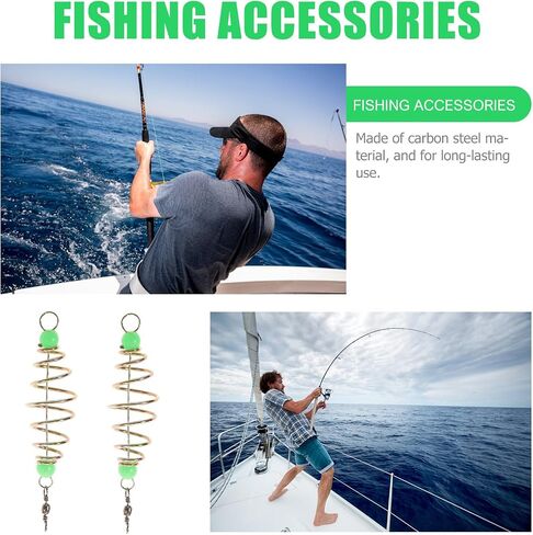 Kisangel 24pcs Spring Fishing Bait Cage, Olive Shape Fishing Lure Feeder Carp Bait for Carp Rig Holder Cage Accessories in Kuwait
