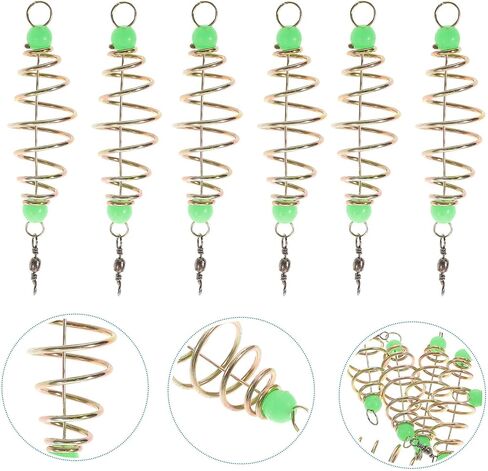 Kisangel 24pcs Spring Fishing Bait Cage, Olive Shape Fishing Lure Feeder Carp Bait for Carp Rig Holder Cage Accessories in Kuwait