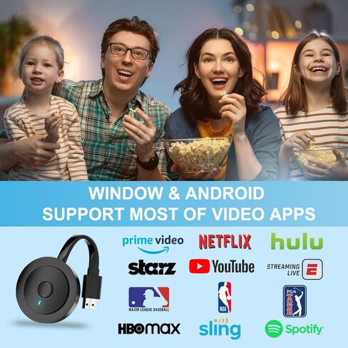 4K Wireless HDMI Display Adapter, Screen Mirroring Receiver for i-Phone, i-Pad, Android, Tablet, Laptop, Windows to HDTV/Monitor/Projector, HD Casting Video/Audio, Support AirPlay, Miracast, DLNA in Kuwait