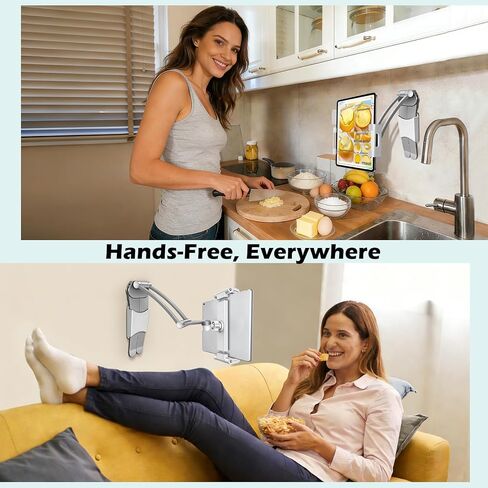 Aluminum Detachable Tablet Wall Mount Holder 2 in 1 (Silver) in Kuwait