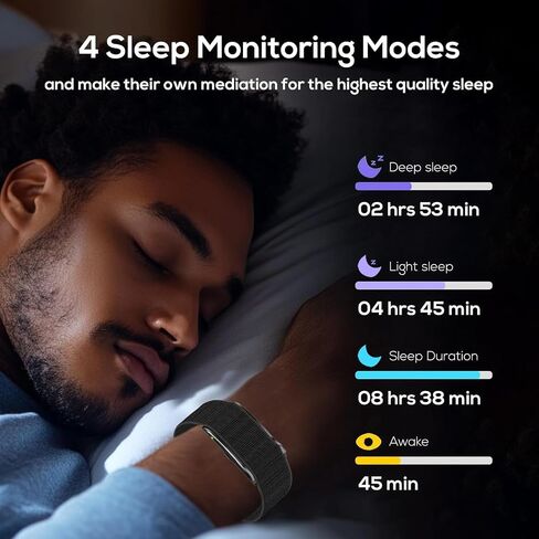 Health Smart Bracelet, Activity & Fitness Trackers/SpO2/ Heart Rate/Blood Pressure/Sleep Stress/IP68 Waterproof for120 Sport Modes,Automatic Monitoring Wearable Fitness Tracker Comes with Free App in Kuwait