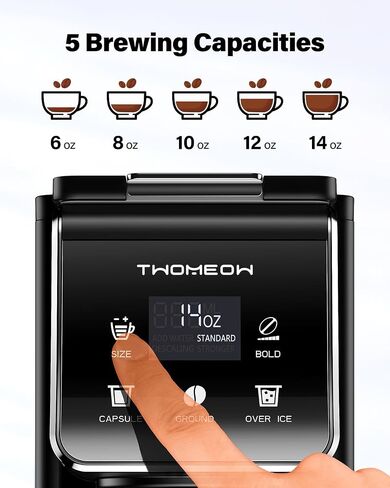 Coffee Maker Hot & Iced single cup Coffee Machine K Cup & Grounds in Kuwait