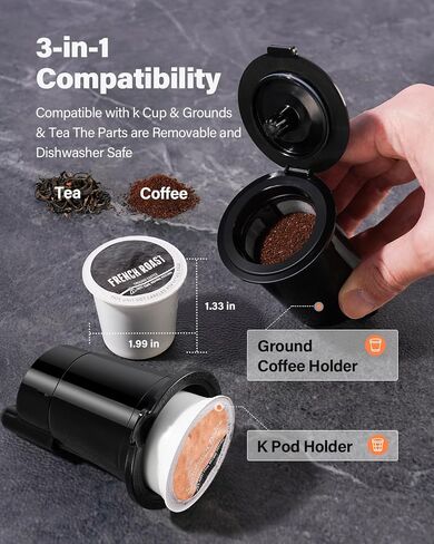 Coffee Maker Hot & Iced single cup Coffee Machine K Cup & Grounds in Kuwait