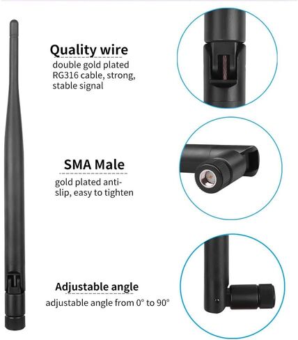 Cellular Trail Camera Antenna 4G LTE 5dBi SMA Male + UFL Extension Cable in Kuwait