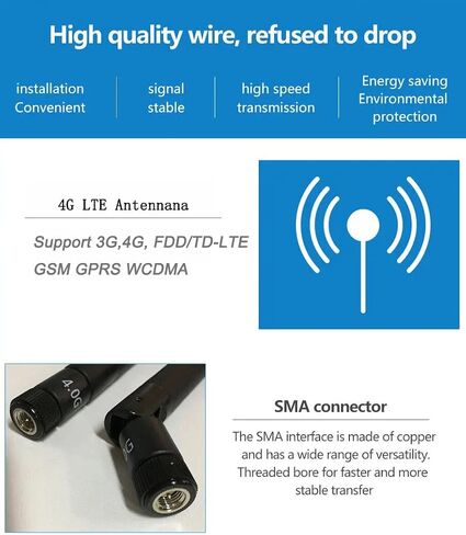 Cellular Trail Camera Antenna 4G LTE 5dBi SMA Male + UFL Extension Cable in Kuwait