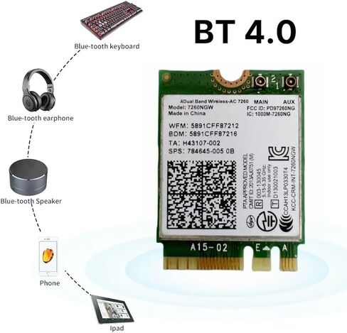 for Dell optiplex 3020m 9020m 3040m 3046m 7040m 3050m 5050M 7050m 3060m 7060m 3070m 7070m 3080m 7080m 3090m 7090m etc OEM WiFi Antenna Cable 7260AC WiFi Wireless Network Card in Kuwait
