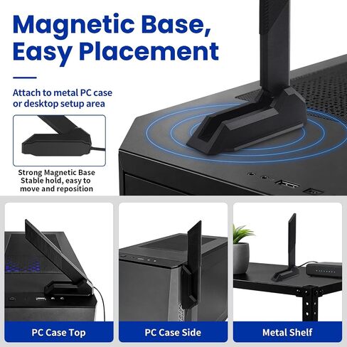 WiFi 6E Tri-Band Magnetic Antenna with RP-SMA in Kuwait