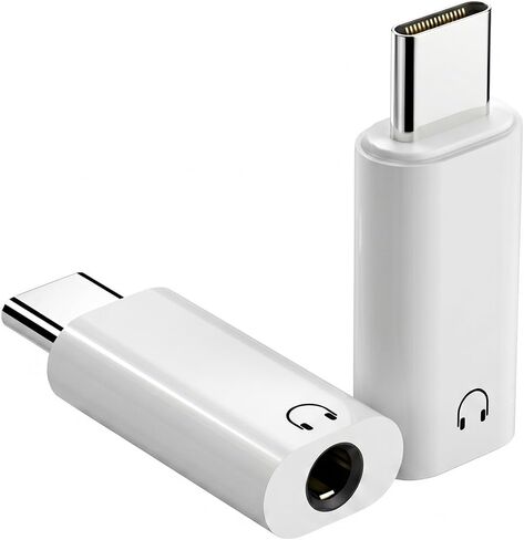 FRIGRAF 2PACK USB C to 3.5mm Audio Adapter, Type C to Headphone Jack Dongle in Kuwait