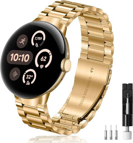 Yeahxing Metal Band for Pixel Watch 5/4/3/2/1 45mm 41mm - Stainless Steel Bands for Google Pixel Watch 2026, Adjustable Wristband for Men Women in Kuwait
