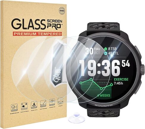 4 PCS Compatible For Suunto Race 2 Watch Screen Protector Glass, HD Clear Full Covered 9H Tempered Protector For Suunto Race 2 Watch Film With Anti-scratch in Kuwait