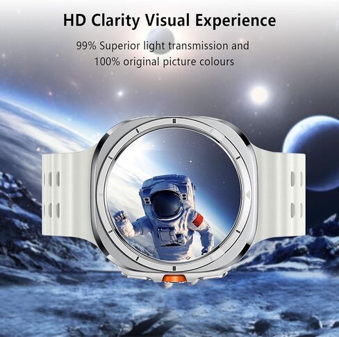 6-Pack Tempered Glass for Samsung Galaxy Watch Ultra 2 47mm Screen Protector, AUUYYA 9H Hadness HD Clear Anti-Scratch Tempered Glass Protection Film for Samsung Watch Ultra 2, Bubble Free Anti Scratch in Kuwait
