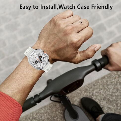 6-Pack Tempered Glass for Samsung Galaxy Watch Ultra 2 47mm Screen Protector, AUUYYA 9H Hadness HD Clear Anti-Scratch Tempered Glass Protection Film for Samsung Watch Ultra 2, Bubble Free Anti Scratch in Kuwait