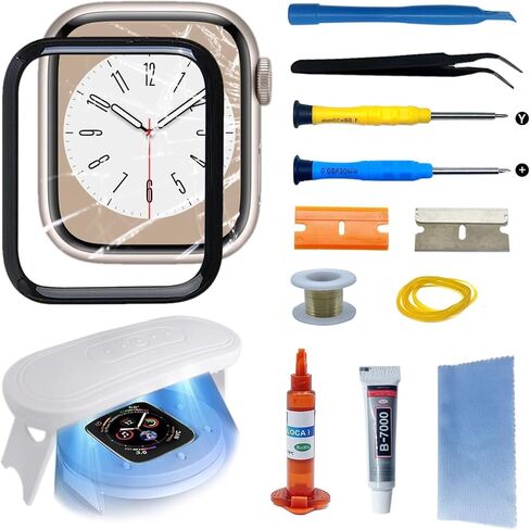 Compatible with Apple Watch 10 42mm Screen Replacement Front Lens LED Glass Replacement Repair Kit with Tools and Instructions (No LCD Screen) in Kuwait