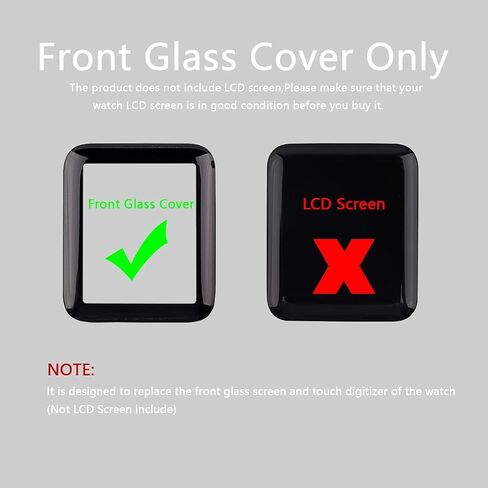 Compatible with Apple Watch 10 42mm Screen Replacement Front Lens LED Glass Replacement Repair Kit with Tools and Instructions (No LCD Screen) in Kuwait