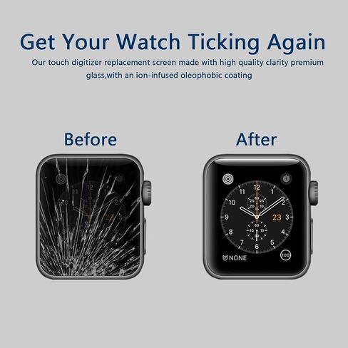 Compatible with Apple Watch 10 42mm Screen Replacement Front Lens LED Glass Replacement Repair Kit with Tools and Instructions (No LCD Screen) in Kuwait