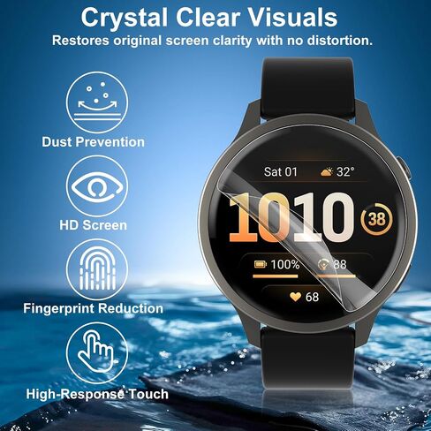6-Pack Screen Protectors Compatible with Garmin Venu 4 41mm 【Not for 3S 41mm】, Soft Flexible TPU Film [Not Glass] [HD Clear] [Scratchproof] Smartwatch Screen Protective Films in Kuwait