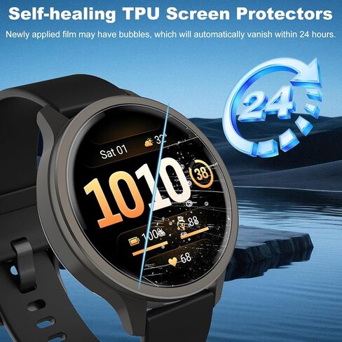 6-Pack Screen Protectors Compatible with Garmin Venu 4 41mm 【Not for 3S 41mm】, Soft Flexible TPU Film [Not Glass] [HD Clear] [Scratchproof] Smartwatch Screen Protective Films in Kuwait