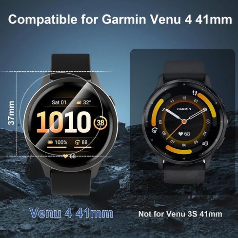 6-Pack Screen Protectors Compatible with Garmin Venu 4 41mm 【Not for 3S 41mm】, Soft Flexible TPU Film [Not Glass] [HD Clear] [Scratchproof] Smartwatch Screen Protective Films in Kuwait