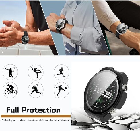 [3-Pack] Screen Protector Case with Tempered Glass Compitible with Amazfit Balance 3 Smart Watch, Hard PC Case Screen Protector Cover Bumper Accessories for Women Men in Kuwait