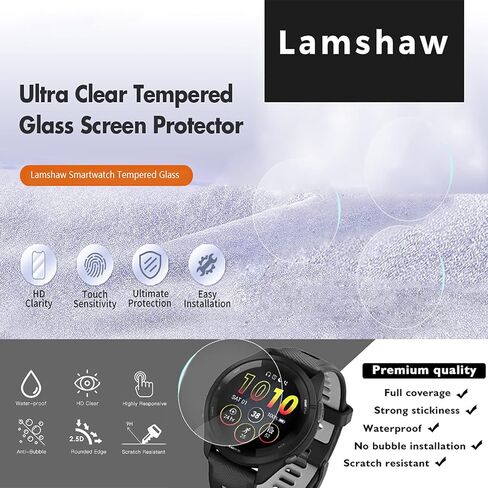 Lamshaw Compatible for myFirst Fone R2 Screen Protector, [3 Pack] 9H Tempered Glass Screen Protector Film Compatible for myFirst Fone R2 1.3 Inches Smartwatch (3 Pack) in Kuwait