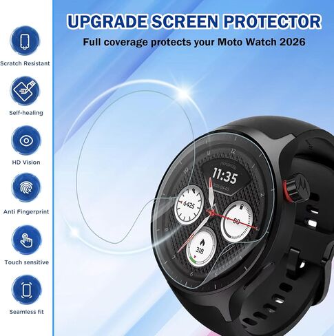 6 PCS Compatible for Motorola Moto Watch 2026 Screen Protector in Kuwait