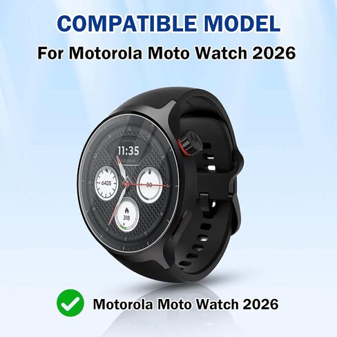6 PCS Compatible for Motorola Moto Watch 2026 Screen Protector in Kuwait
