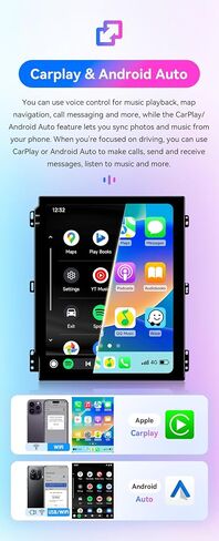 Android 14 Car Stereo Radio for Ford F150 2009-2014 (Auto AC), 8 Core 4G+64G GPS Navigation with 9.7 inch QLED Touchscreen via Wireless Carplay Android Auto SWC Bluetooth EQ USB (Model A) in Kuwait