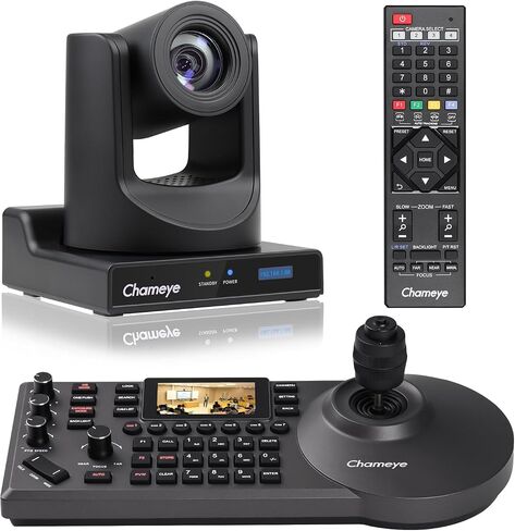 Chameye PTZ Camera 20x Optical Zoom, AI Auto Tracking HDMI PTZ Camera Bundle with PTZ Controller for Church Worship Education Events, C720+E300 in Kuwait