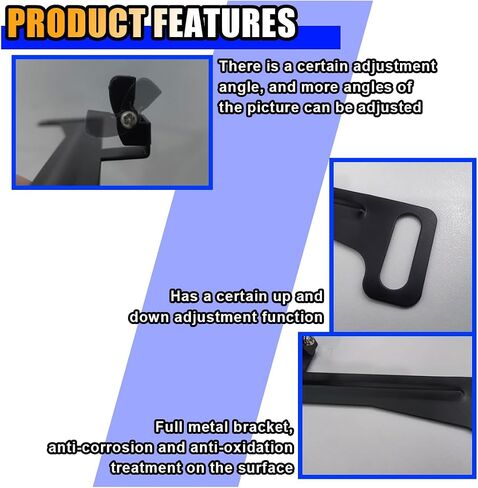 KITUREK Reverse Rear Camera License Plate Bracket, Rearview Camera Mount in Kuwait