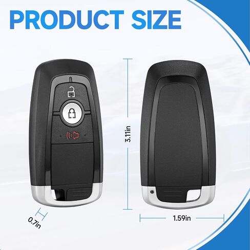 Smart Key Fob Replacement Remote fits for Ford Ecosport 18-23,Explorer 18-22,F-150 18-24,Edge 17-22,F450 F550 17-24,Bronco 21-22,Escape 20-23,Fusion 17-21,Ranger 19-23 Car Keyless Entry Remote 315Mhz in Kuwait