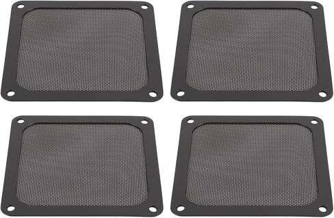 Focket 120mm Fan Filter, 4PCS Magnetic Frame PVC PC Dust Filter, Magnetic Dust with Fine Filtration Overheat Noise Reduction for PC Case Power Supply Fan Vents (Black) in Kuwait