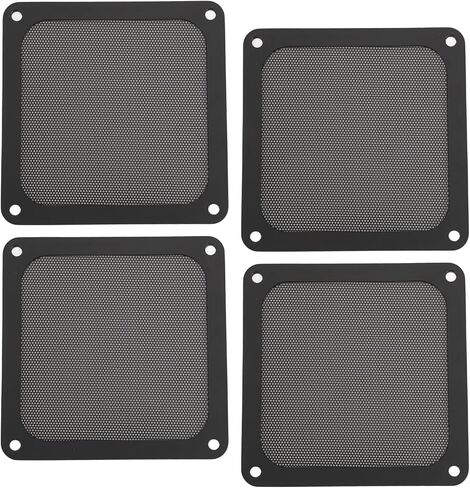 Focket 120mm Fan Filter, 4PCS Magnetic Frame PVC PC Dust Filter, Magnetic Dust with Fine Filtration Overheat Noise Reduction for PC Case Power Supply Fan Vents (Black) in Kuwait