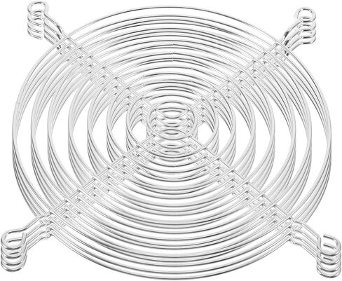 Alipis 4pcs 12cm PC Fan Grill Mesh Covers with Screws, Silver Zinc-Plated Protective Dust Filters for Computer Case Cooling Fans, Compatible with Desktop Tower Cooling Systems in Kuwait