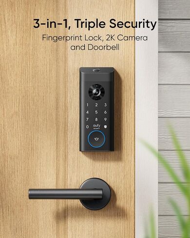 eufy Security Video Smart Lock E330 with HomeBase S380, 3-in-1 Camera+Doorbell+Fingerprint Keyless Entry Door Lock in Kuwait