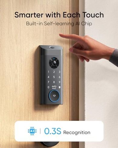 eufy Security Video Smart Lock E330 with HomeBase S380, 3-in-1 Camera+Doorbell+Fingerprint Keyless Entry Door Lock in Kuwait