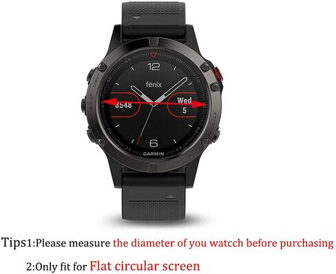 42mm Screen Protector,[3 Pack] 9H Hardness Tempered Glass Screen Protector for Universal Round Watch with Anti-Fingerprint Bubble-Free Crystal Clear (42mm Diameter) in Kuwait