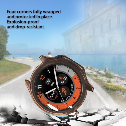 Compatible for OnePlus Watch 2 Screen Protector, Case TPU Soft Frame Cover and Full Coverage Clear TPU Soft Film (Pack of 4+1)(Not for OnePlus Watch 2R) Protector Film Not Glass in Kuwait