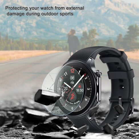 Compatible for OnePlus Watch 2 Screen Protector, Case TPU Soft Frame Cover and Full Coverage Clear TPU Soft Film (Pack of 4+1)(Not for OnePlus Watch 2R) Protector Film Not Glass in Kuwait