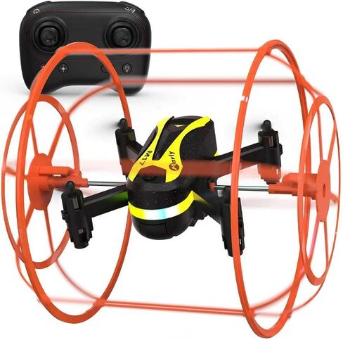 M17 Mini Drone for Beginners Land-Air Dual Mode Indoor and Outdoor RC Quadcopter with Protective Cover Easy to fly Headless Mode One Key Take-off/Landing 3D Flip 3 Speed Modes Gifts in Kuwait