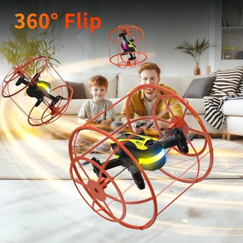 M17 Mini Drone for Beginners Land-Air Dual Mode Indoor and Outdoor RC Quadcopter with Protective Cover Easy to fly Headless Mode One Key Take-off/Landing 3D Flip 3 Speed Modes Gifts in Kuwait