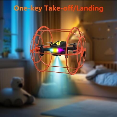 M17 Mini Drone for Beginners Land-Air Dual Mode Indoor and Outdoor RC Quadcopter with Protective Cover Easy to fly Headless Mode One Key Take-off/Landing 3D Flip 3 Speed Modes Gifts in Kuwait
