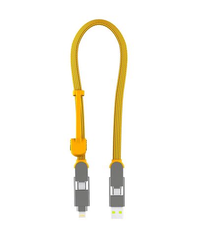 Rolling Square inCharge XL 6-in-1 Multi Charging Cable, Portable USB and USB-C Cable with 100W Ultra-Fast Charging Power, 1 Ft/0.3m, Urban Black in Kuwait